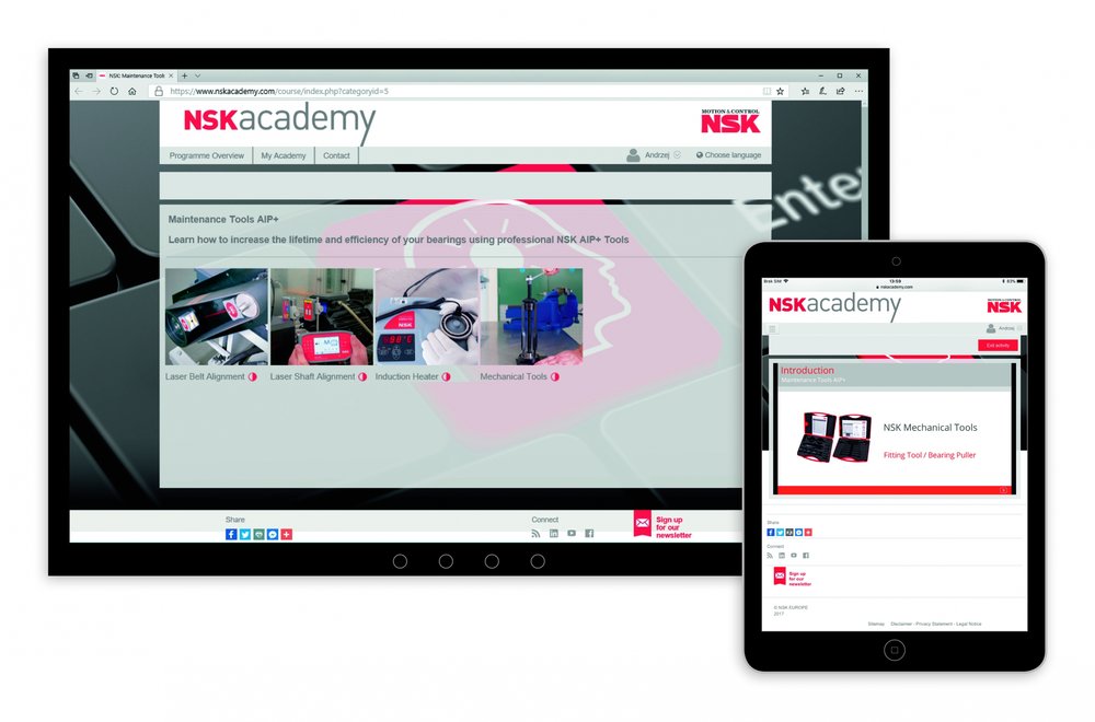 Nieuwe opleiding over mechanisch gereedschap voor lagers op de NSK academy